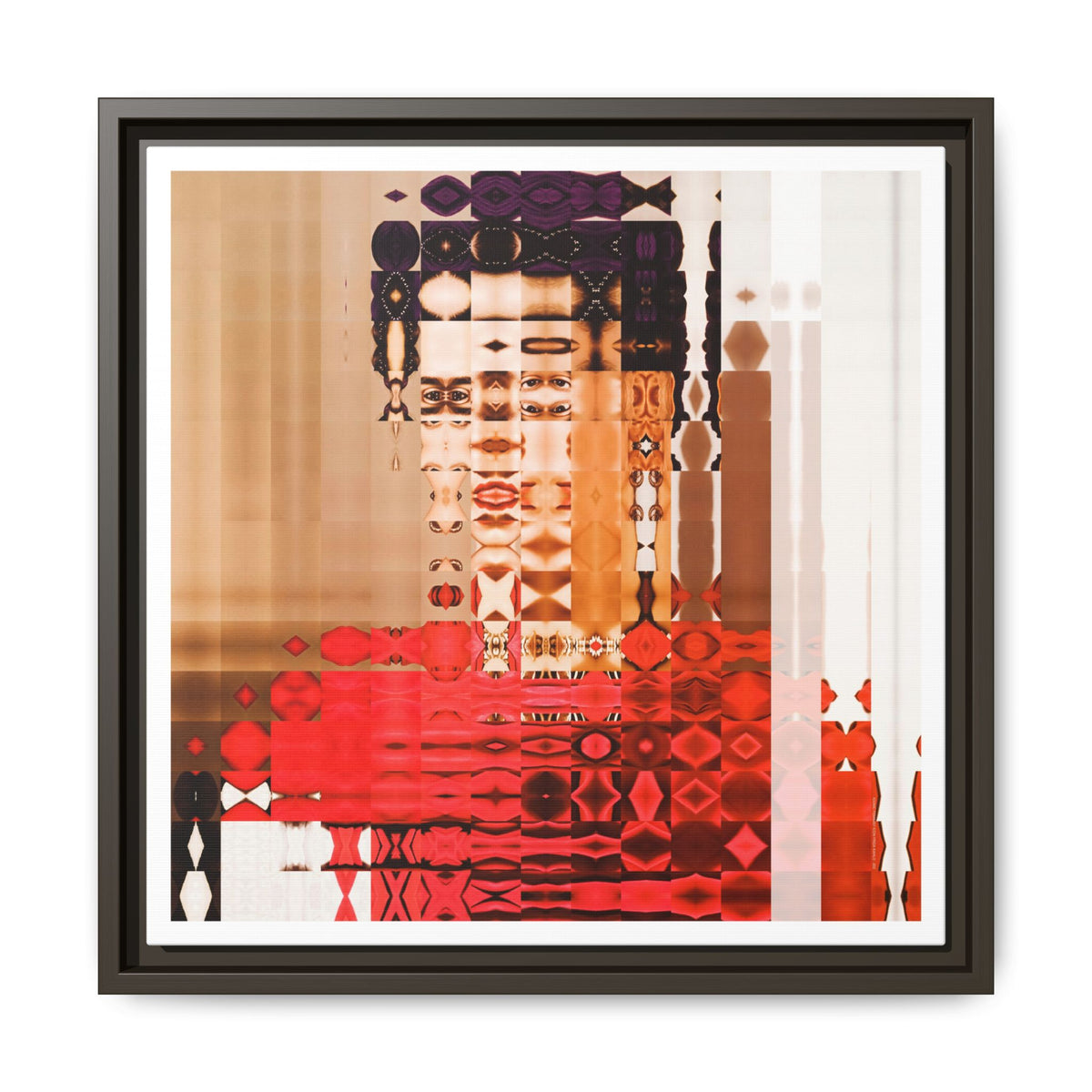 Iconic Feminist Artist 2 Abstract Portrait Collage Art, Matte Canvas, Framed (Multi-color options)
