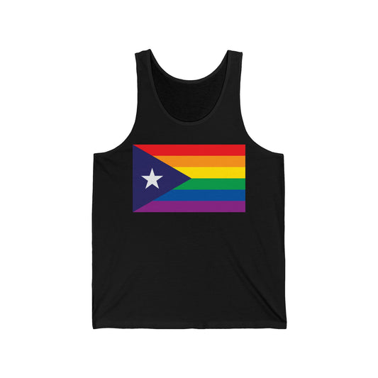 Puerto Rico Rainbow Pride Flag Jersey Tank