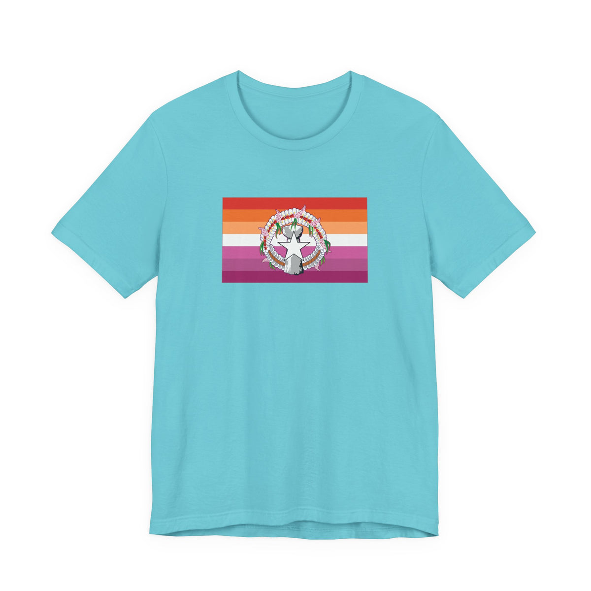 Northern Mariana Islands Lesbian Pride Flag T-shirt, Several Color Options
