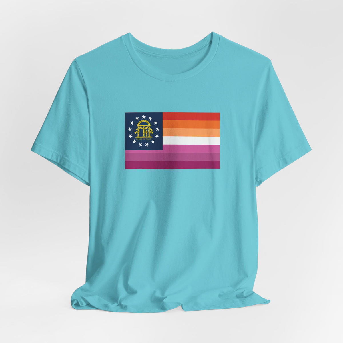 Georgia Lesbian Pride Flag T-shirt, Several Color Options