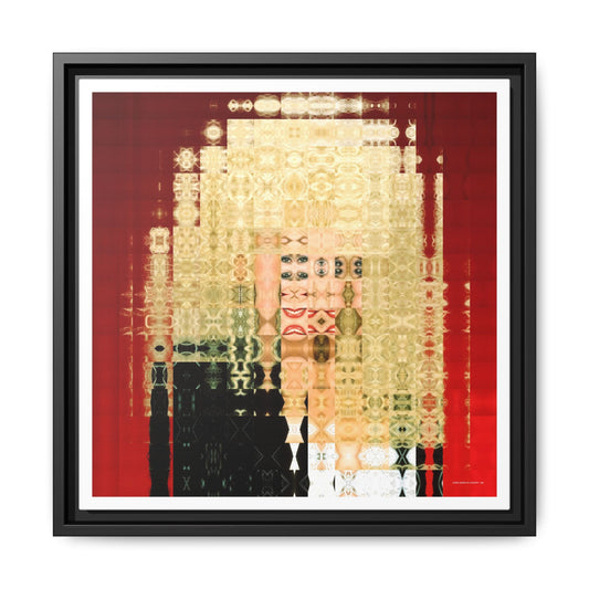Iconic Queen of Country VI, Dolly Abstract Portrait Collage Art, Matte Canvas, Framed (Multi-color options)