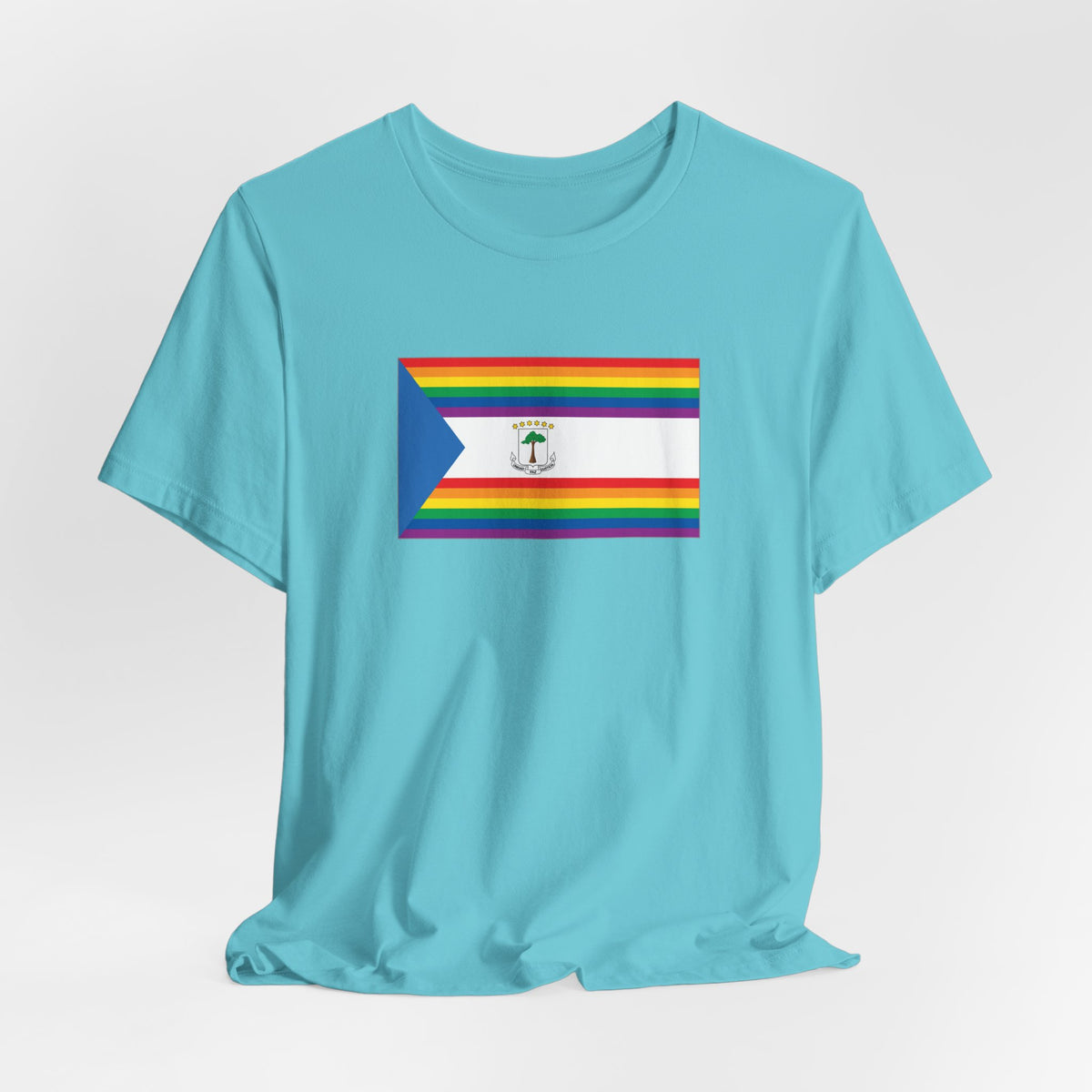 Equatorial Guinea Rainbow Pride Flag T-shirt, Several Color Options