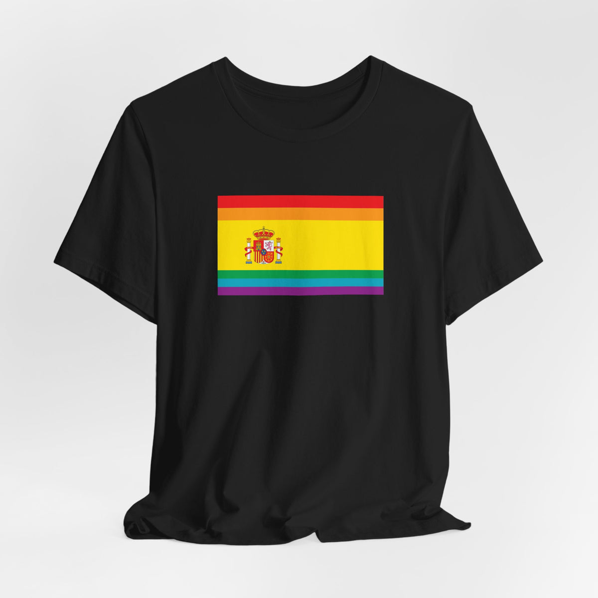 Spain Rainbow Pride Flag T-shirt, Several Color Options