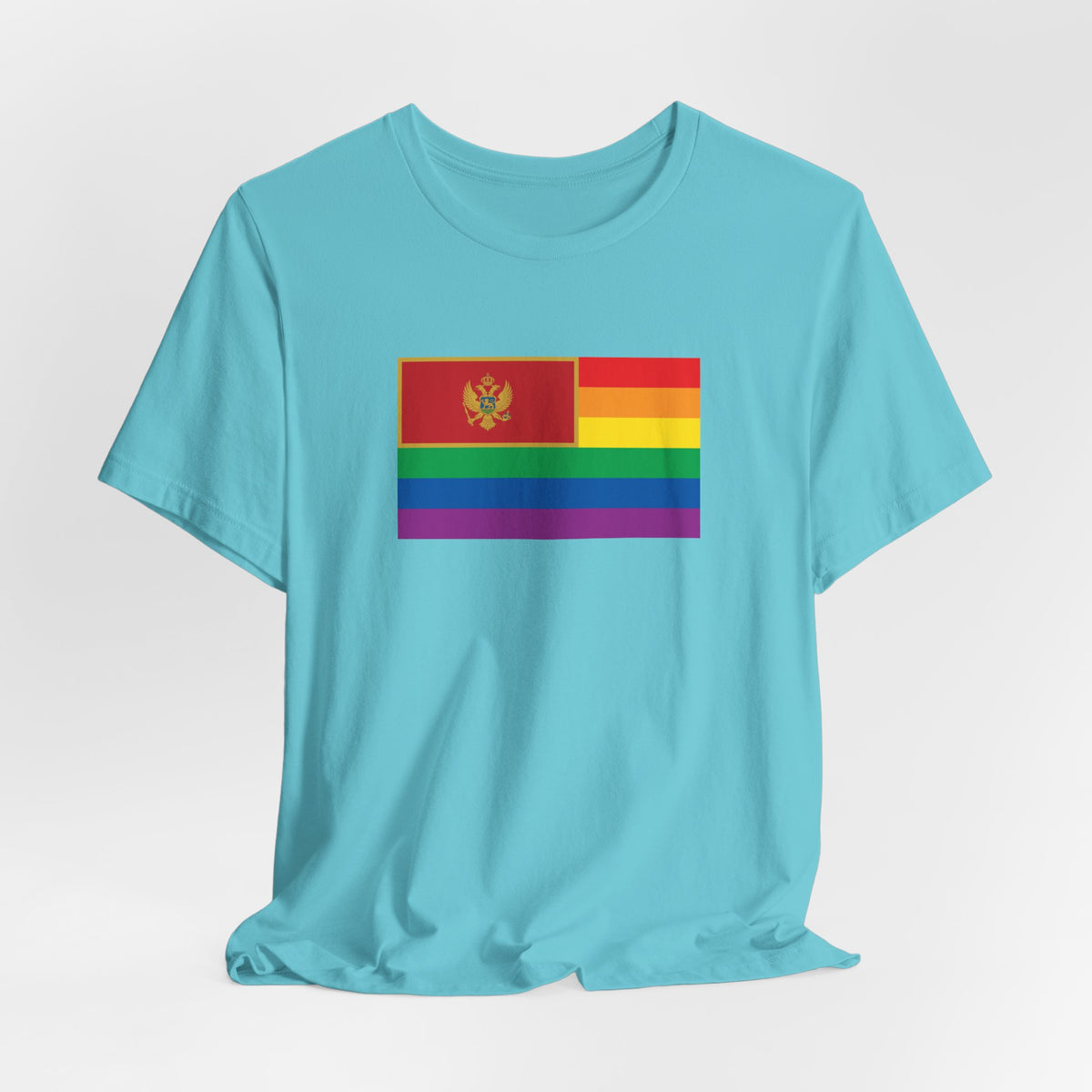 Montenegro Rainbow Pride Flag T-shirt, Several Color Options