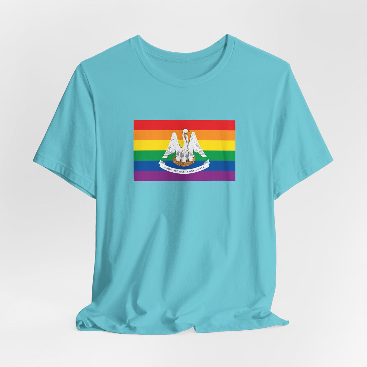 Louisiana Rainbow Pride Flag T-shirt, Several Color Options