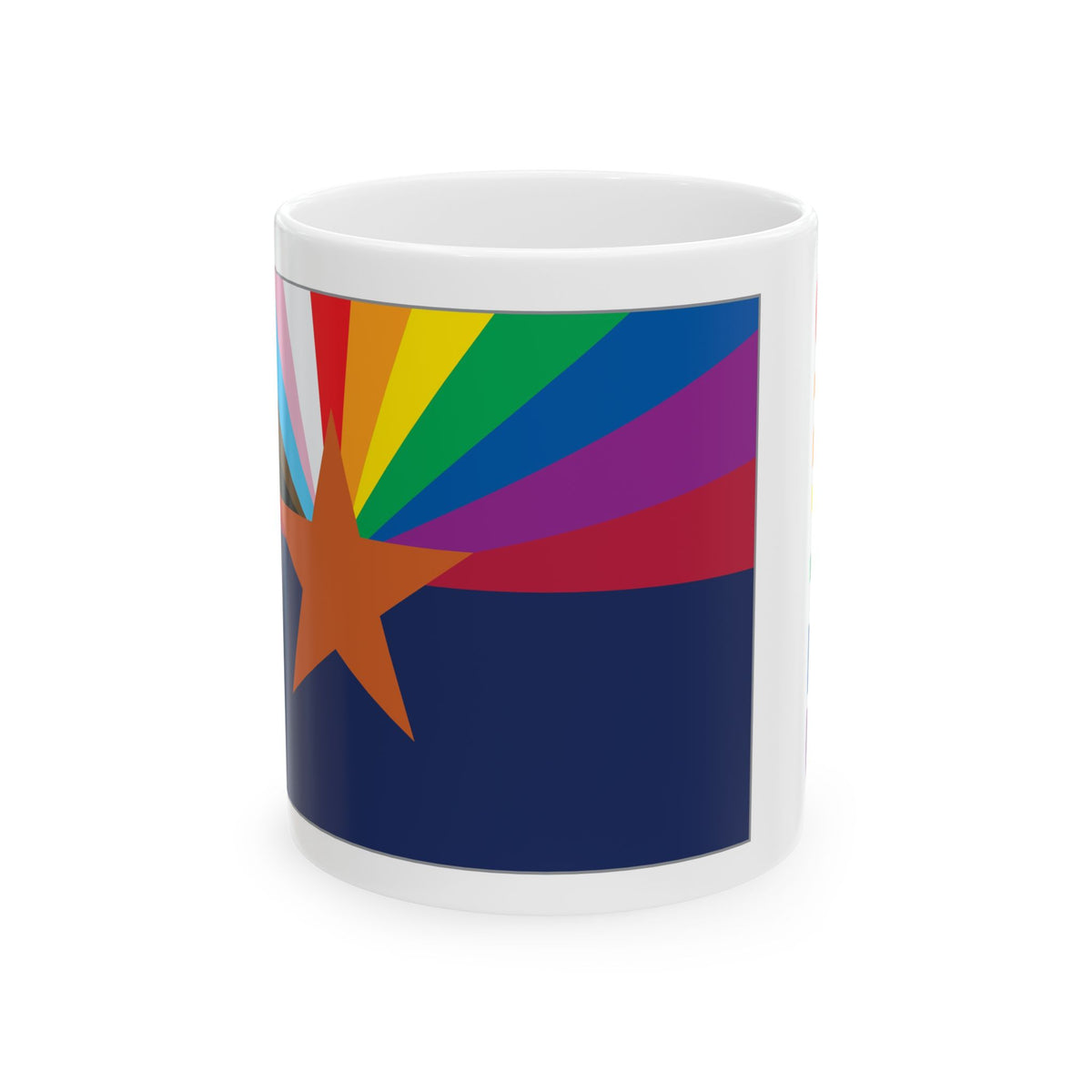 Arizona Rainbow Pride Flag "UNITED" Ceramic Mug