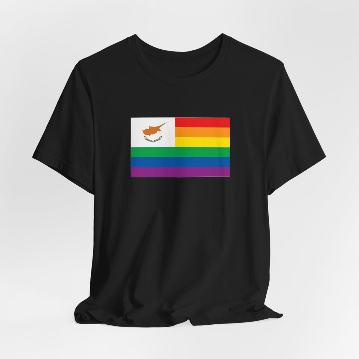 Cyprus Rainbow Pride Flag T-shirt, Several Color Options