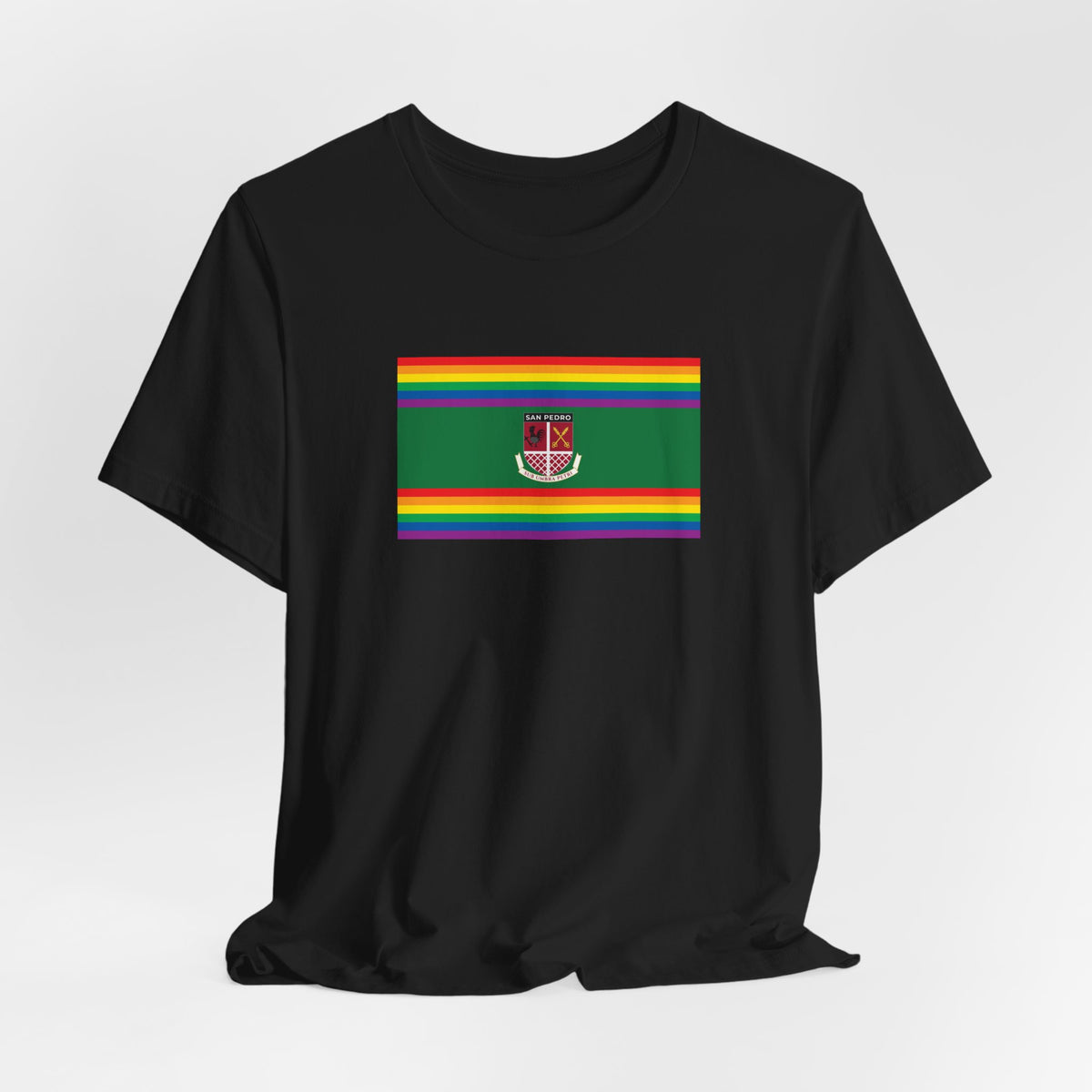 San Pedro, Belize Rainbow Pride Flag T-shirt, Several Color Options