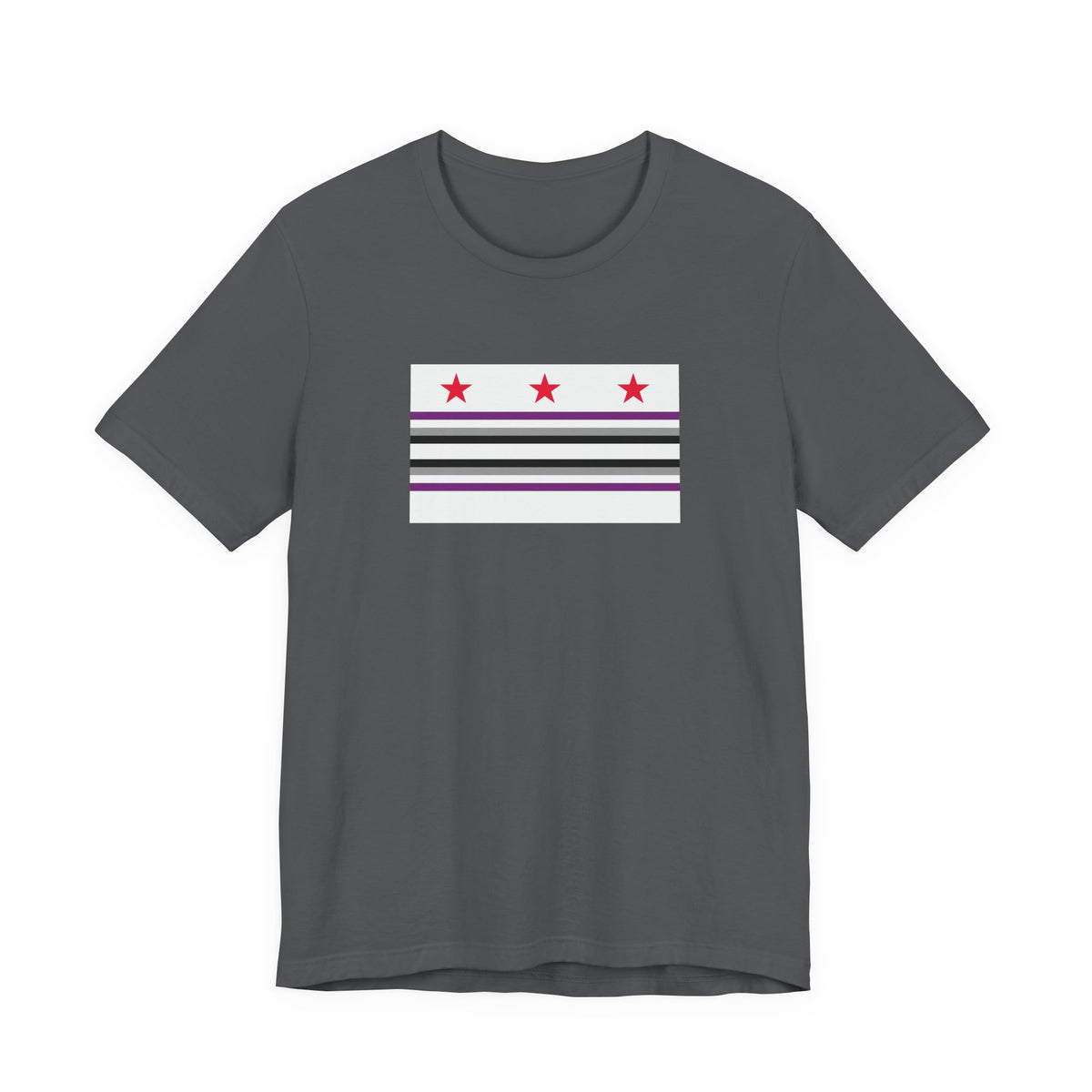 Washington, D.C. Asexual Pride Flag T-shirt, Several Color Options