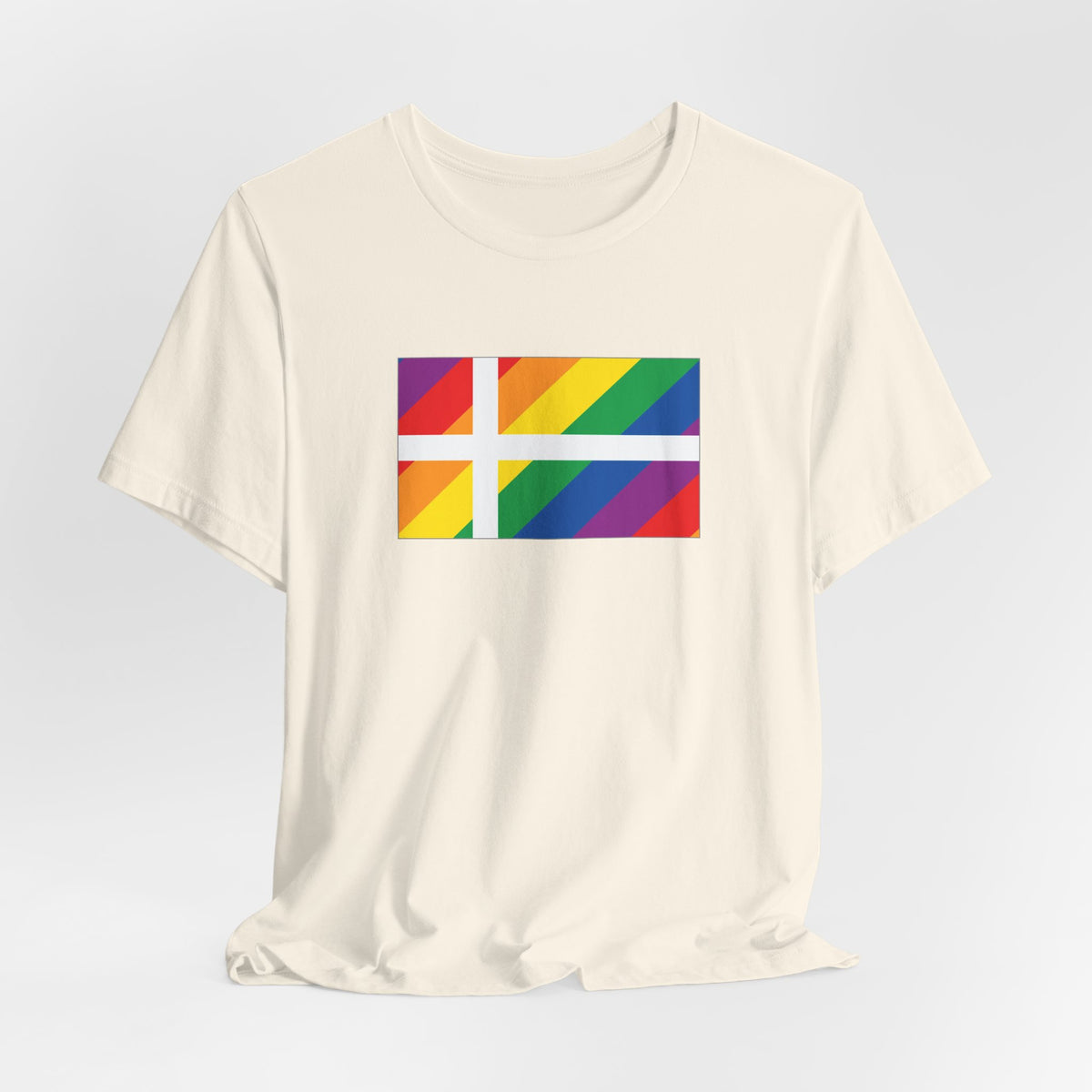 Denmark Rainbow Pride Flag T-shirt, Several Color Options