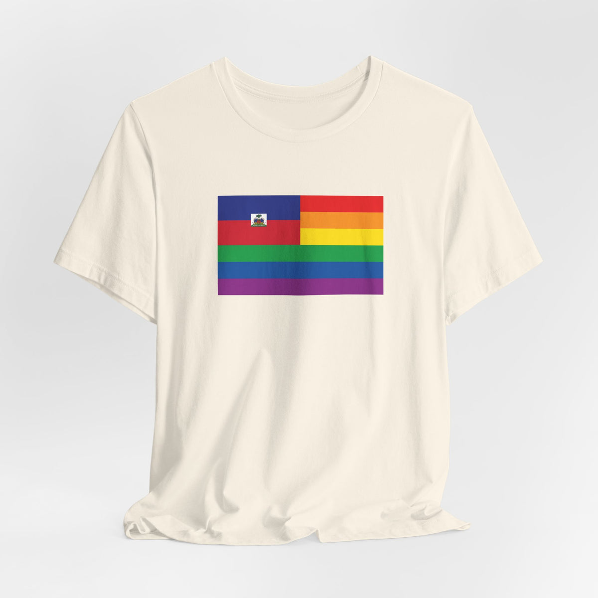 Haiti Rainbow Pride Flag T-shirt, Several Color Options