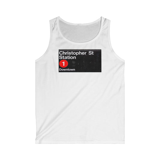 Christopher Street Station Tank Top, White, Black or Red