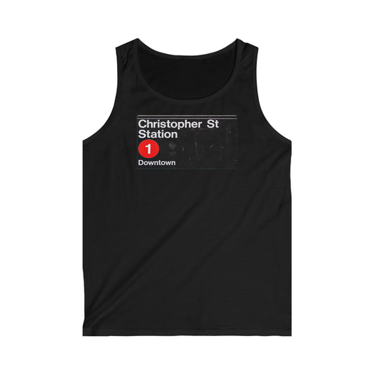 Christopher Street Station Tank Top, White, Black or Red