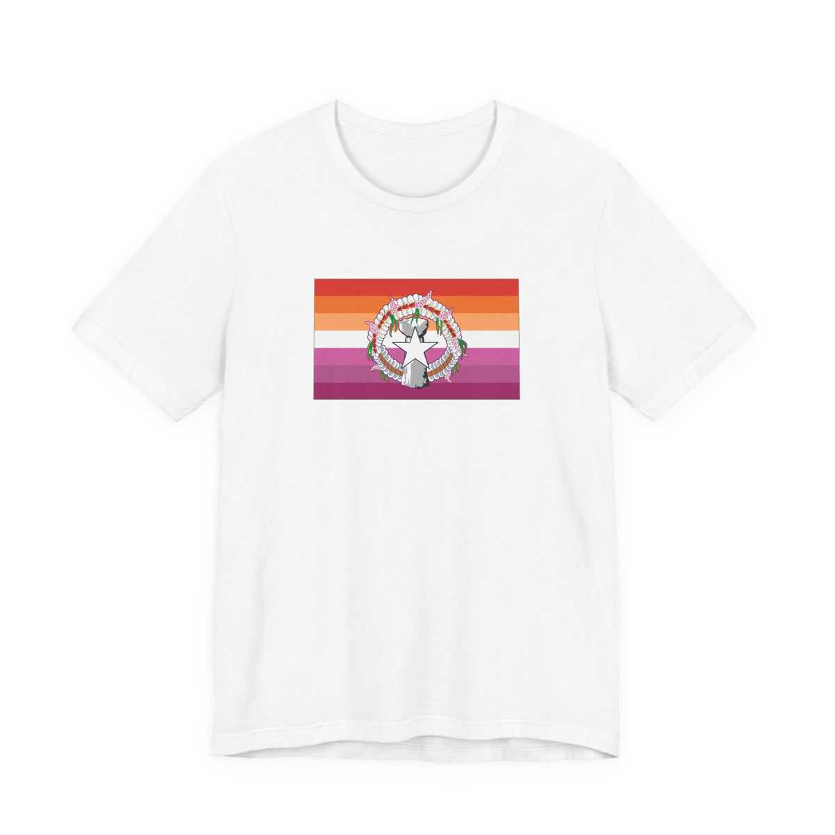 Northern Mariana Islands Lesbian Pride Flag T-shirt, Several Color Options