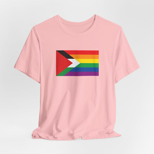 Palestine Rainbow Pride Flag T-shirt, Several Color Options