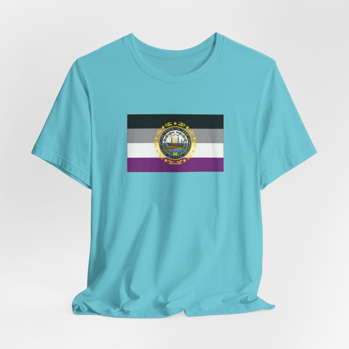 New Hampshire Asexual Pride Flag T-shirt, Several Color Options
