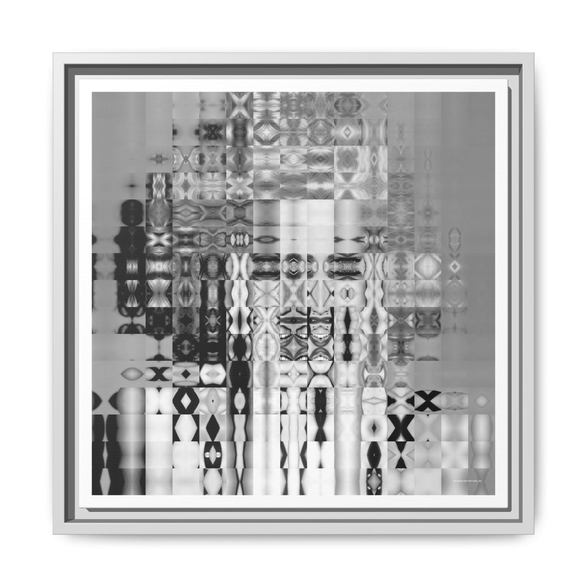 Sex-Book-Era Pop Icon Abstract Portrait Collage Art, Matte Canvas, Framed (Multi-color options)