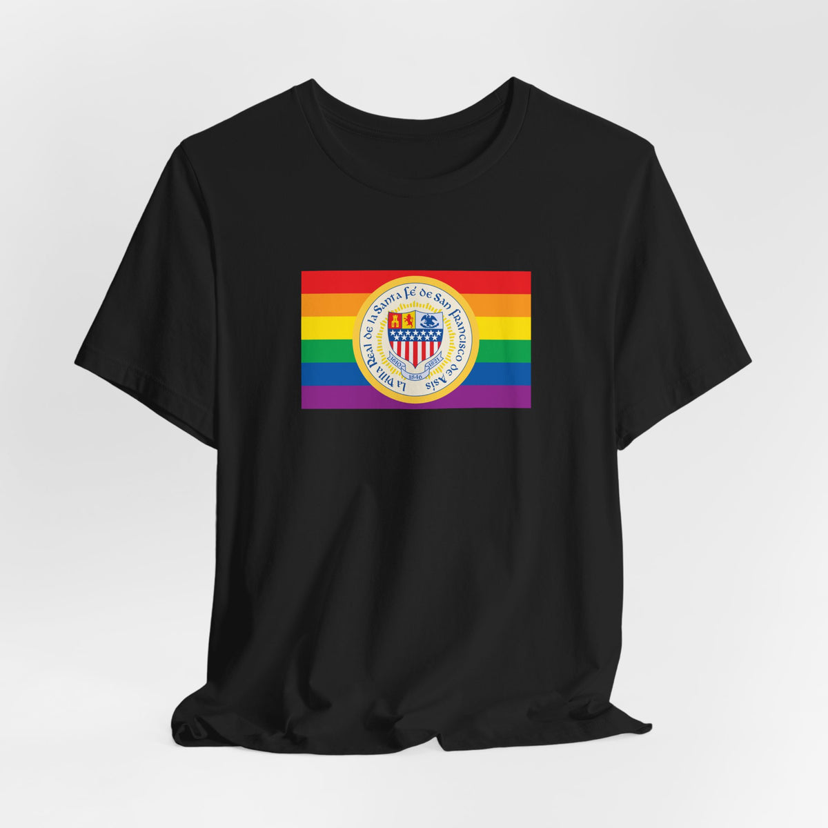 Santa Fe, New Mexico Rainbow Pride Flag T-shirt, Several Color Options
