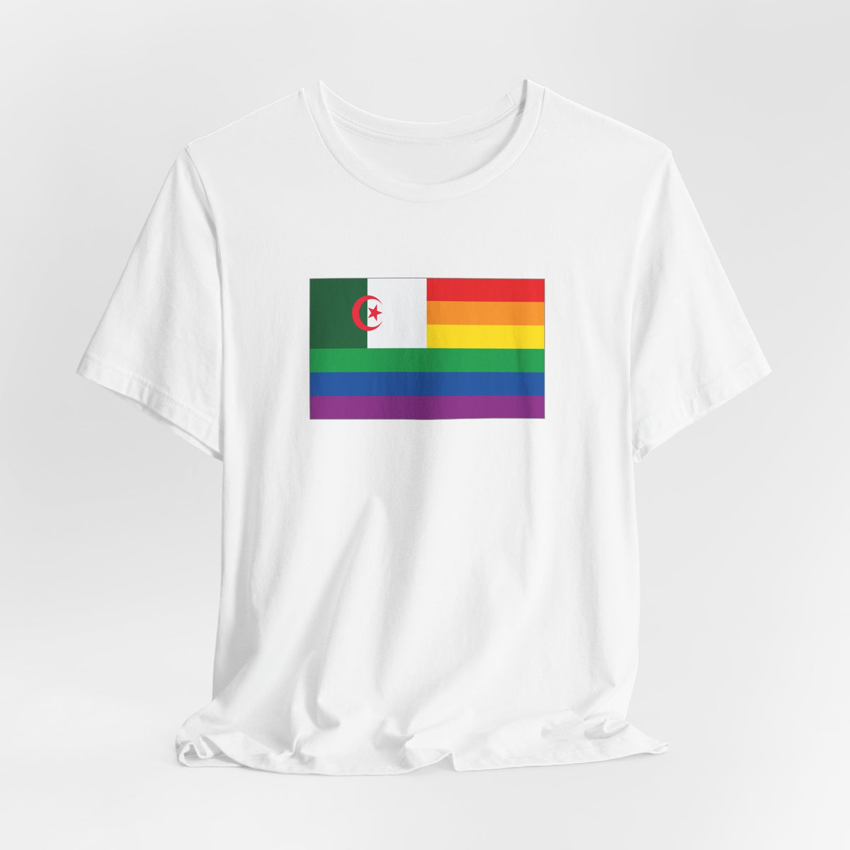 Algeria Rainbow Pride Flag T-shirt, Several Color Options