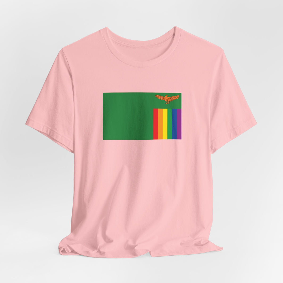 Zambia Rainbow Pride Flag T-shirt, Several Color Options