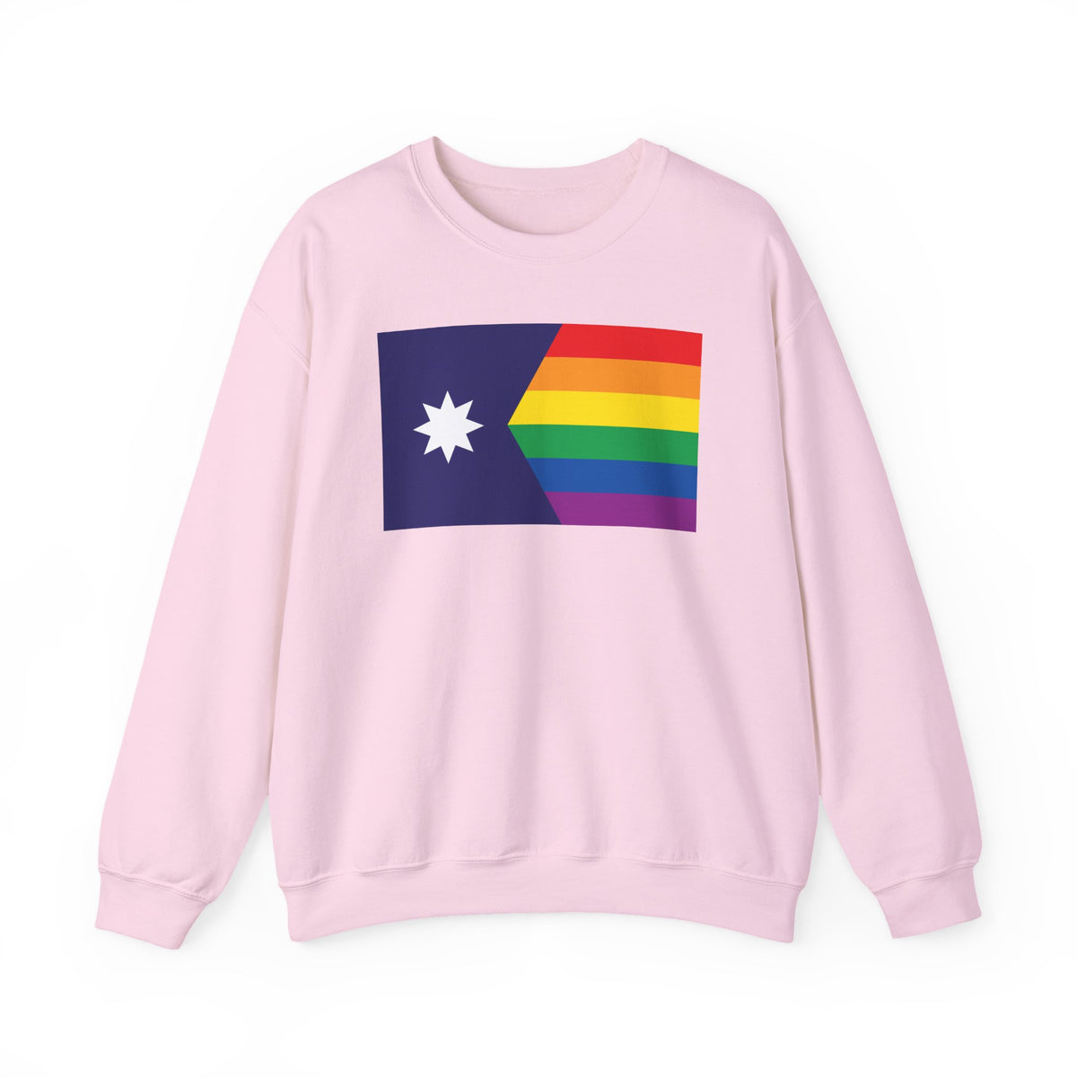 Minnesota Rainbow Pride Flag Unisex Crewneck Sweatshirt, White, Black or Light Pink