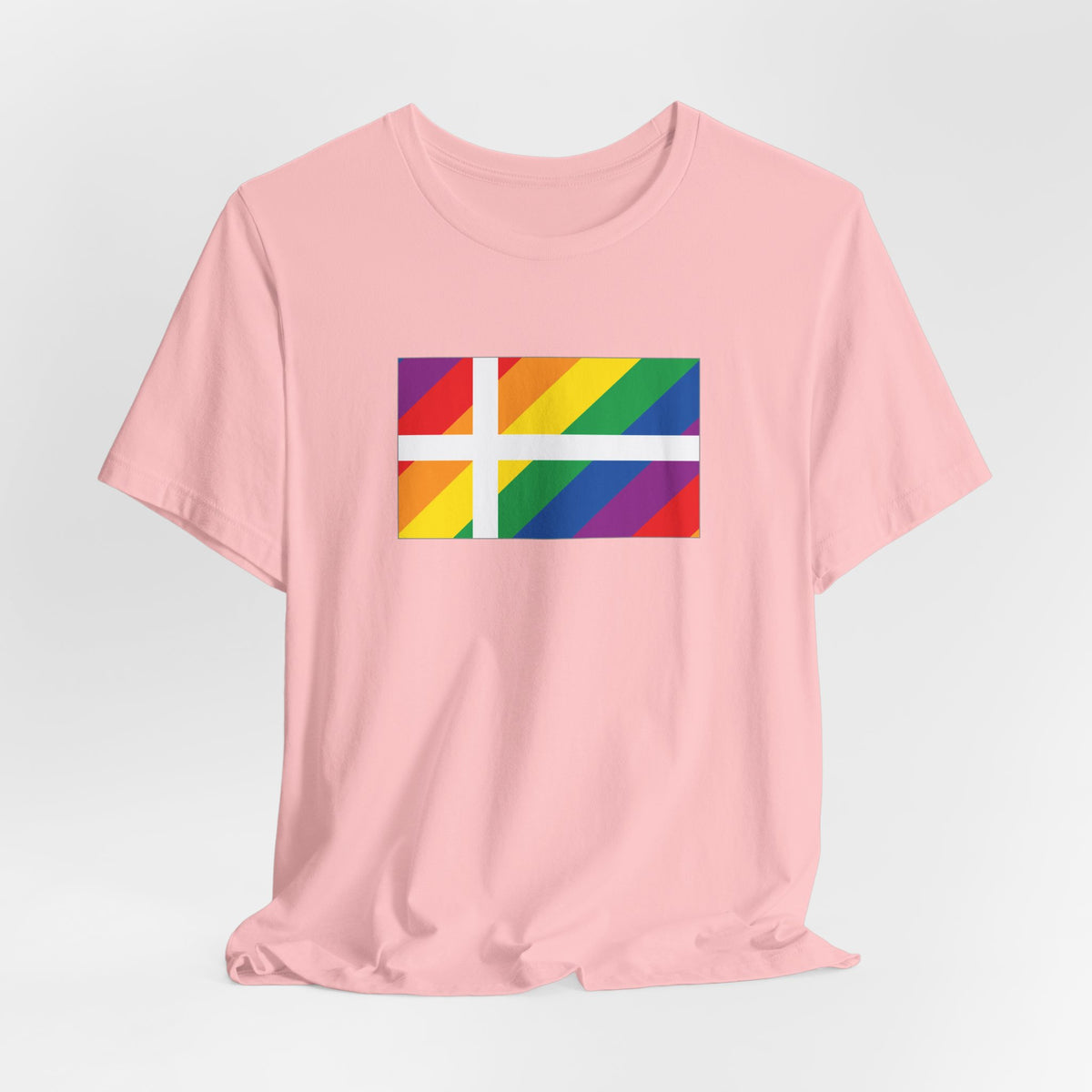 Denmark Rainbow Pride Flag T-shirt, Several Color Options