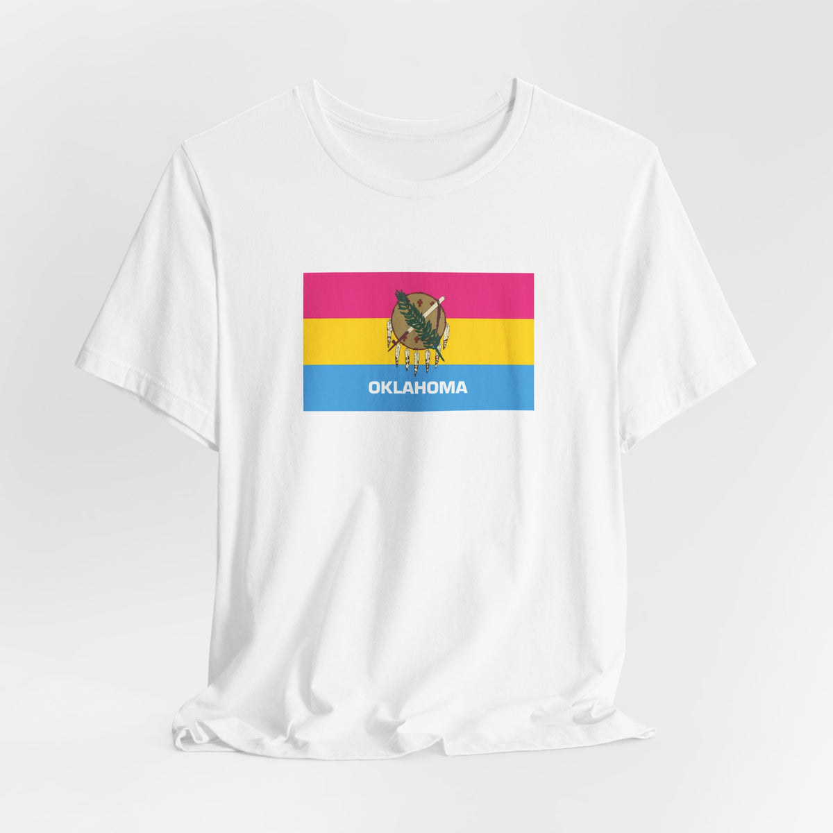Oklahoma Pansexual Pride Flag T-shirt, Several Color Options