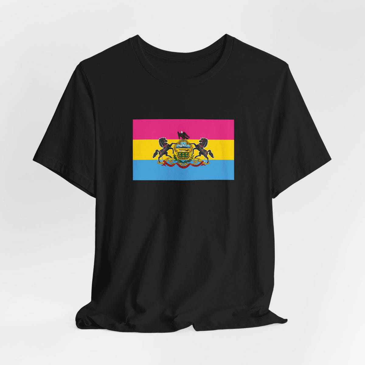 Pennsylvania Pansexual Pride Flag T-shirt, Several Color Options