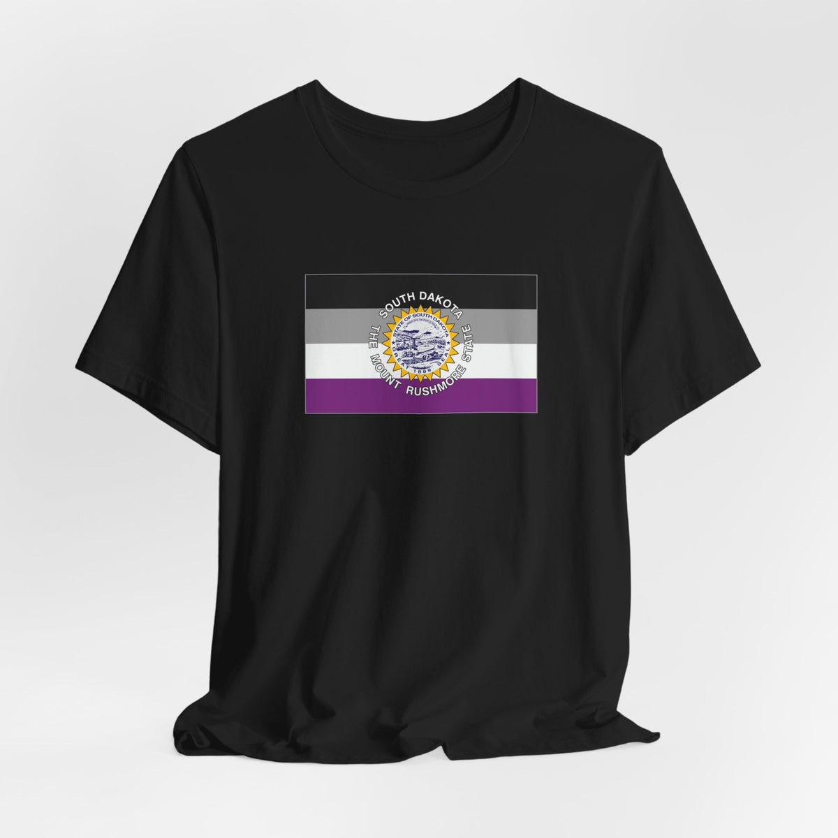 South Dakota Asexual Pride Flag T-shirt, Several Color Options
