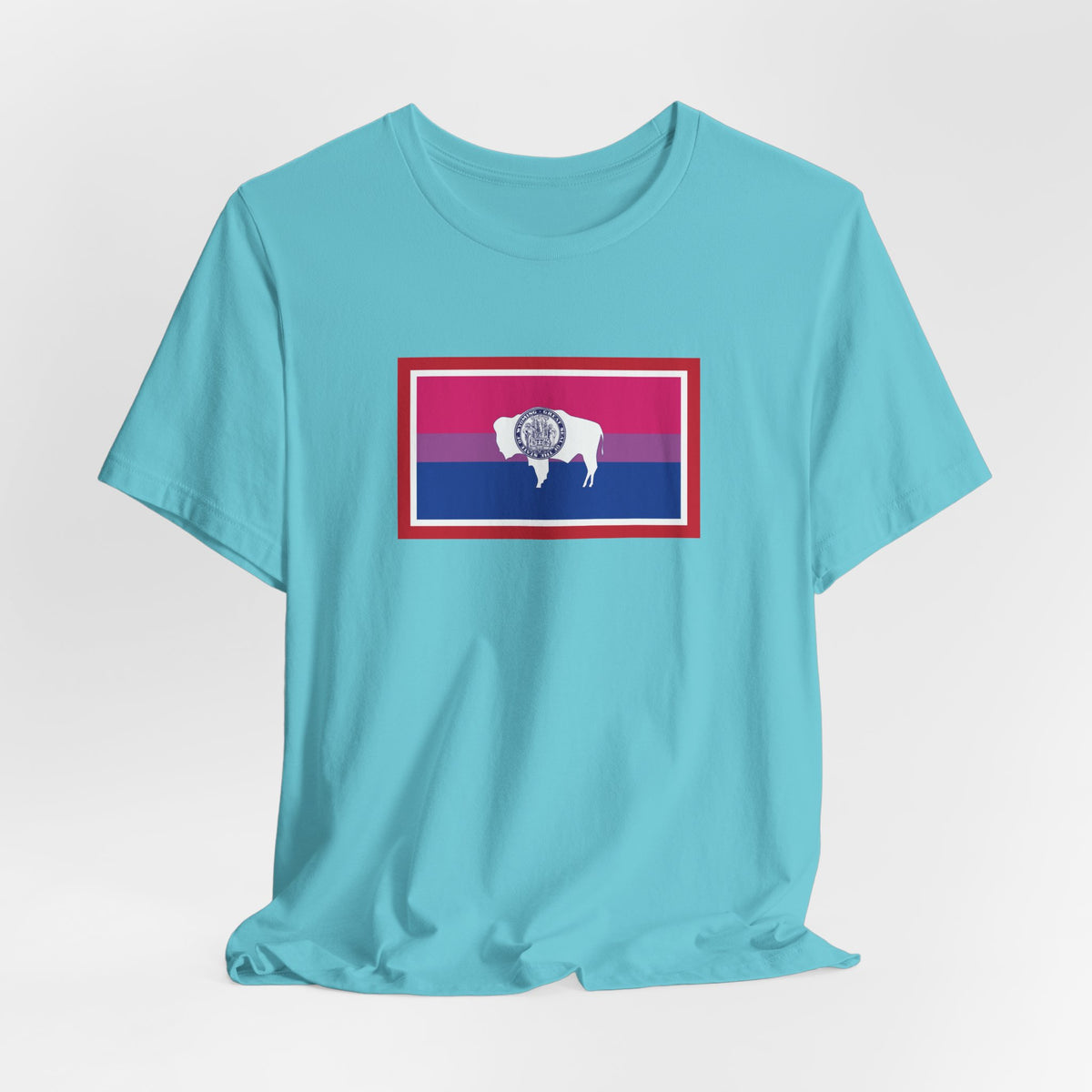 Wyoming Bisexual Pride Flag T-shirt, Several Color Options
