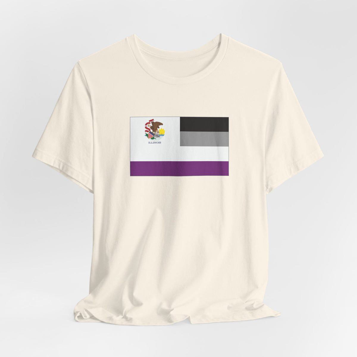Illinois Asexual Pride Flag T-shirt, Several Color Options