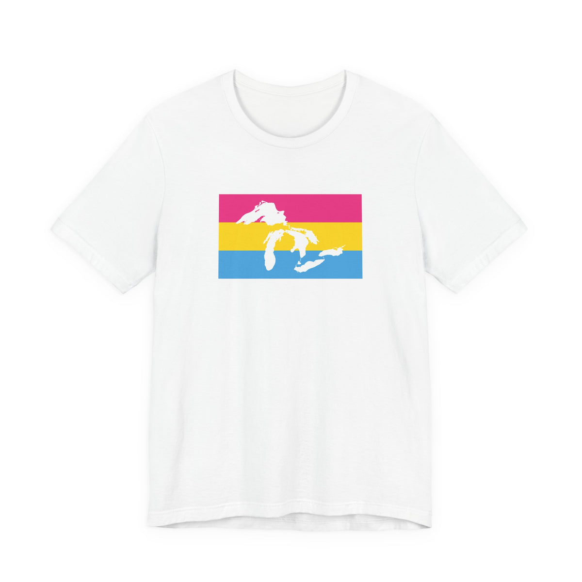 Great Lakes Region Pansexual Pride Flag T-shirt, Several Color Options