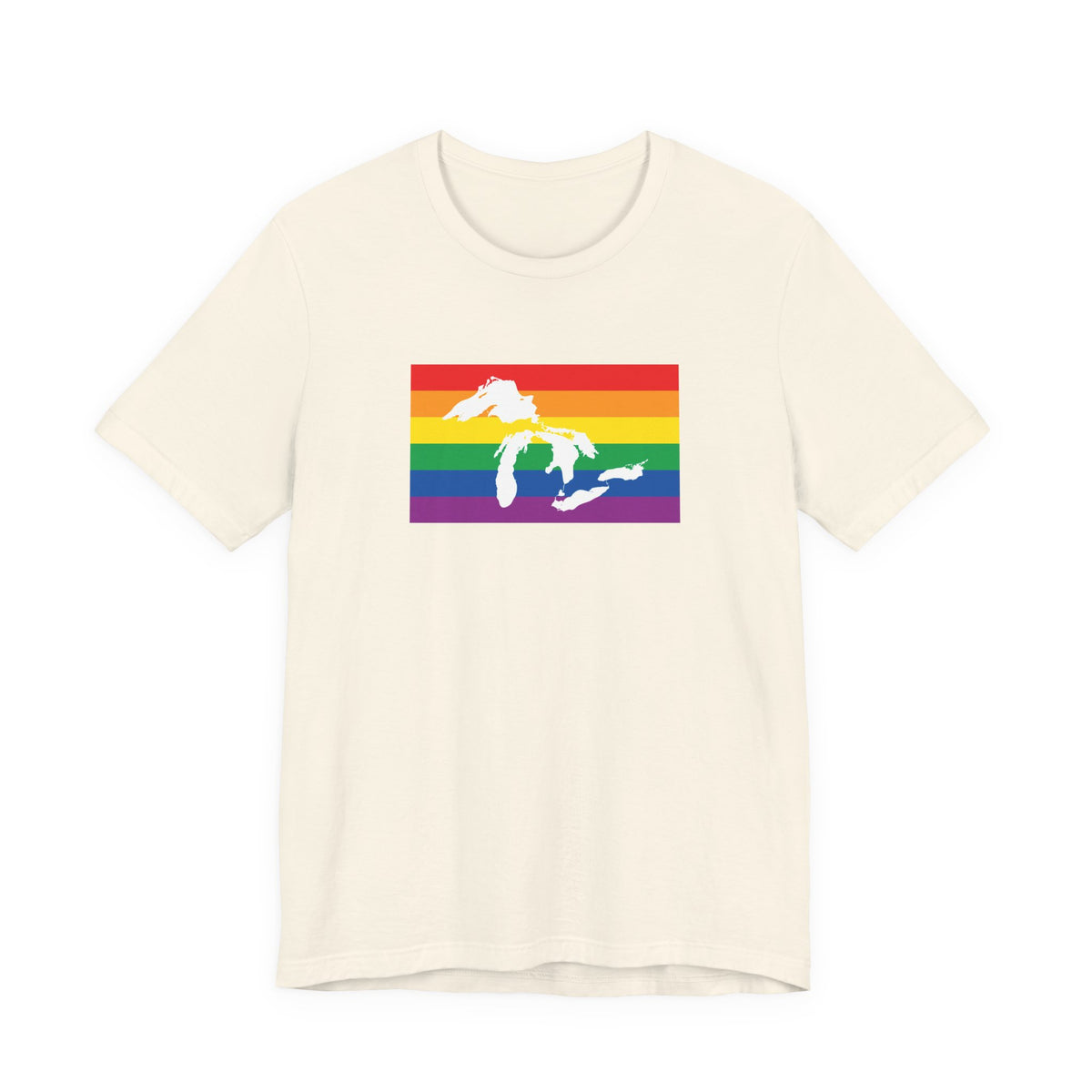 Great Lakes Region Rainbow Pride Flag T-shirt, Several Color Options
