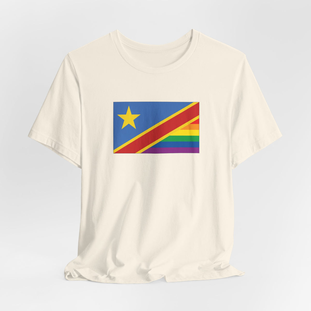 Democratic Republic of the Congo Rainbow Pride Flag T-shirt, Several Color Options