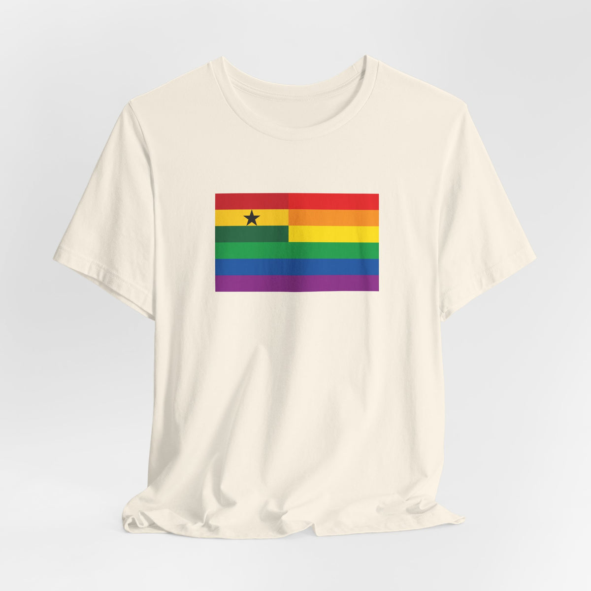 Ghana Rainbow Pride Flag T-shirt, Several Color Options
