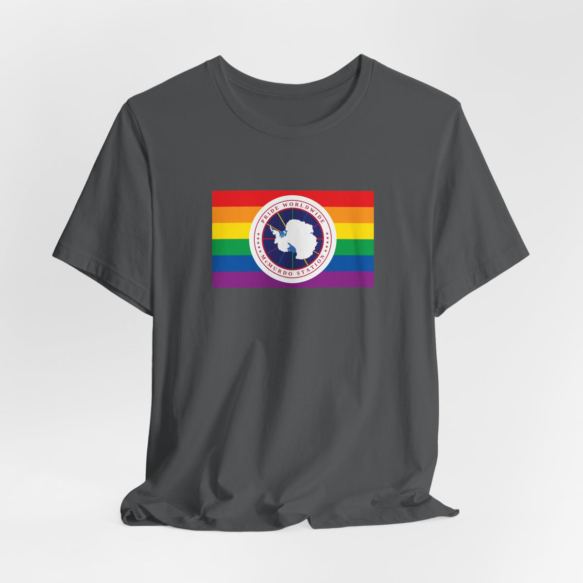 McMurdo Station, Antarctica Rainbow Pride Flag T-shirt, Several Color Options