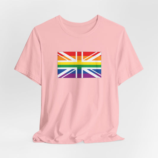 United Kingdom Rainbow Pride Flag T-shirt, Several Color Options
