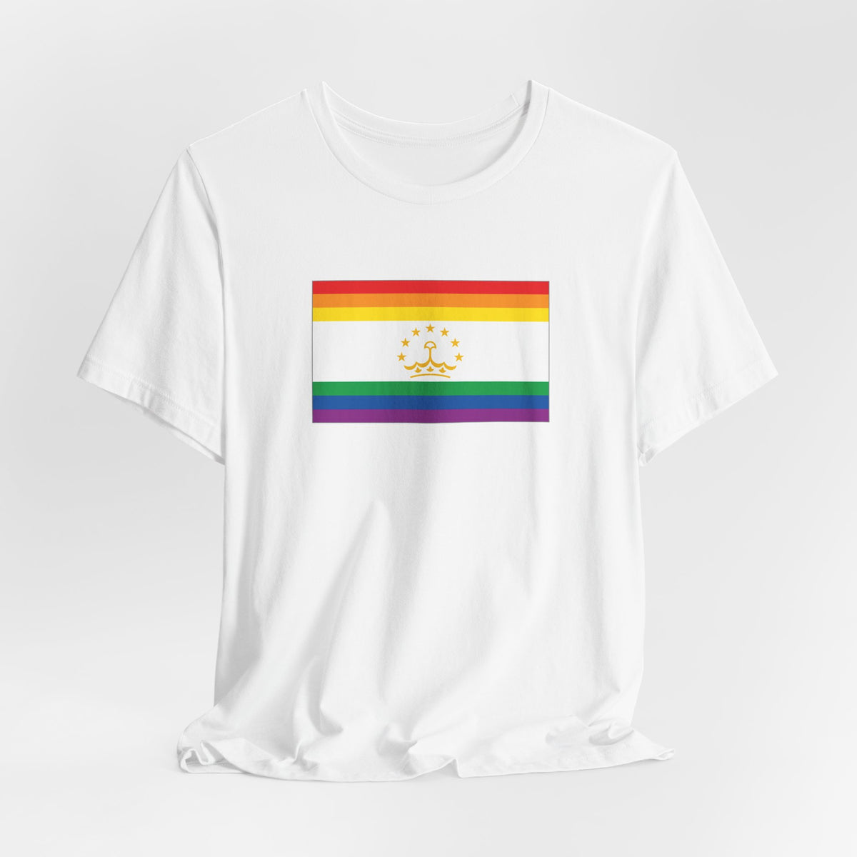 Tajikistan Rainbow Pride Flag T-shirt, Several Color Options