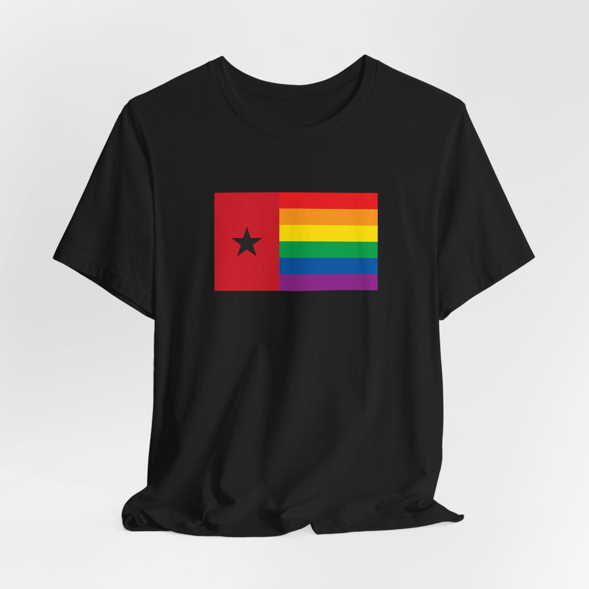 Guinea-Bissau Rainbow Pride Flag T-shirt, Several Color Options