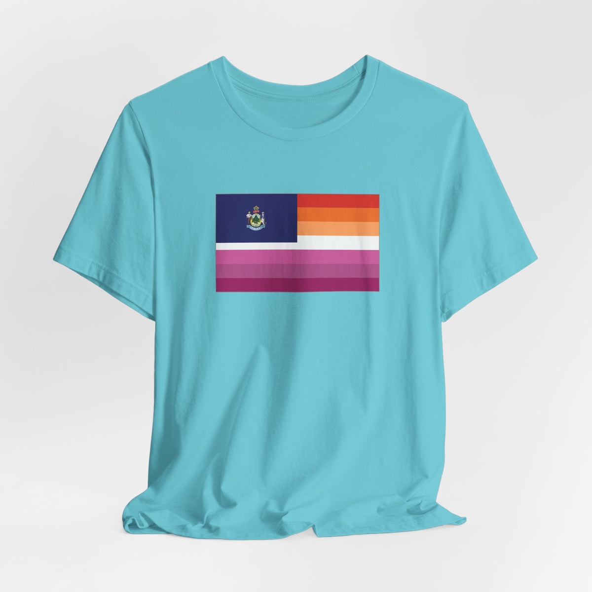 Maine Lesbian Pride Flag T-shirt, Several Color Options