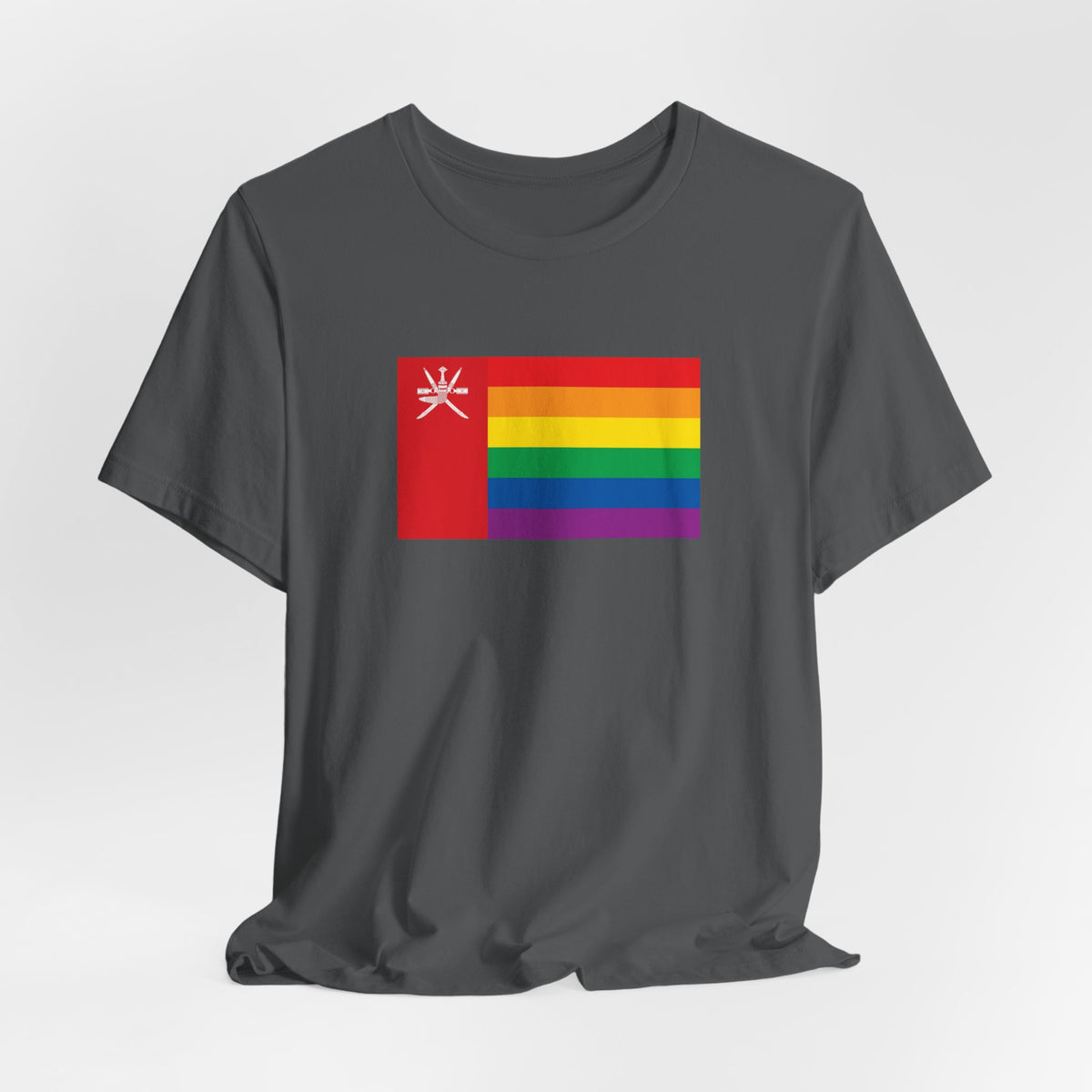 Oman Rainbow Pride Flag T-shirt, Several Color Options