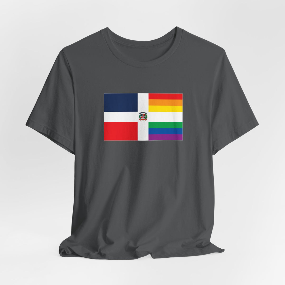Dominican Republic Rainbow Pride Flag T-shirt, Several Color Options