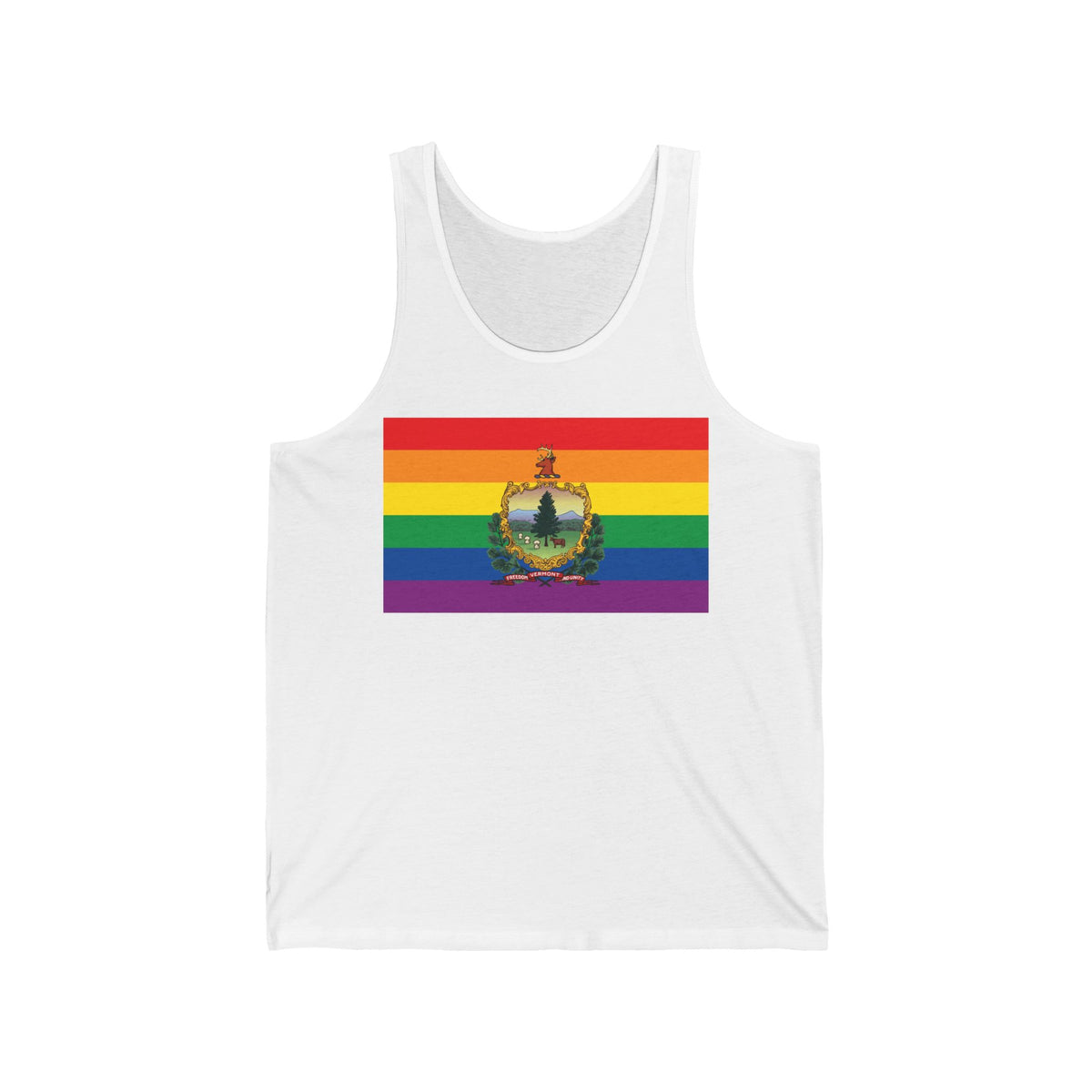 Vermont Rainbow Pride Flag Jersey Tank