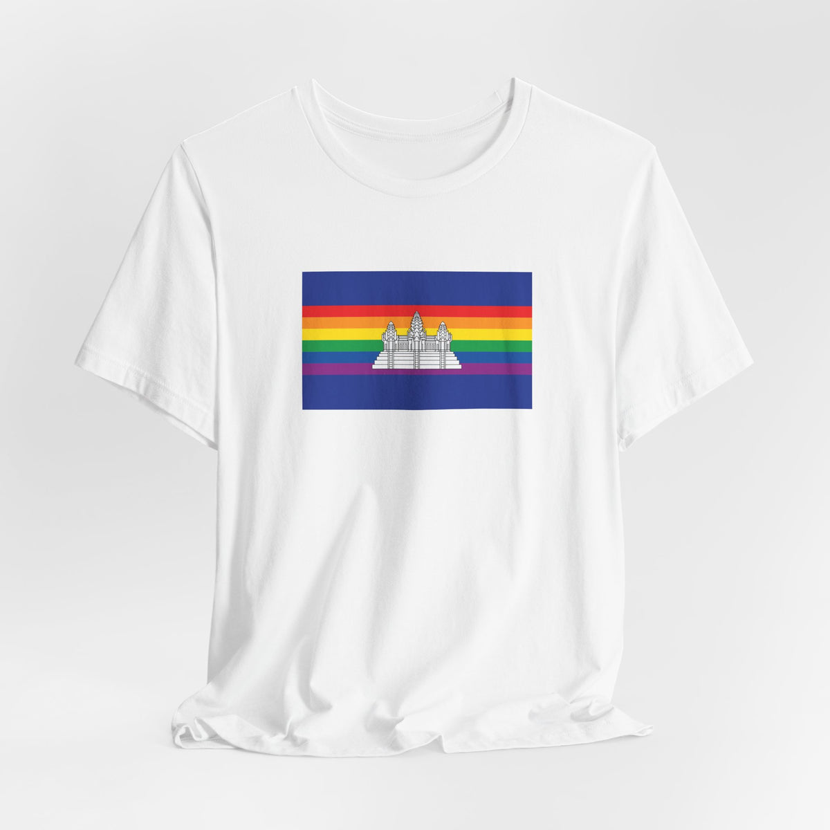 Cambodia Rainbow Pride Flag T-shirt, Several Color Options