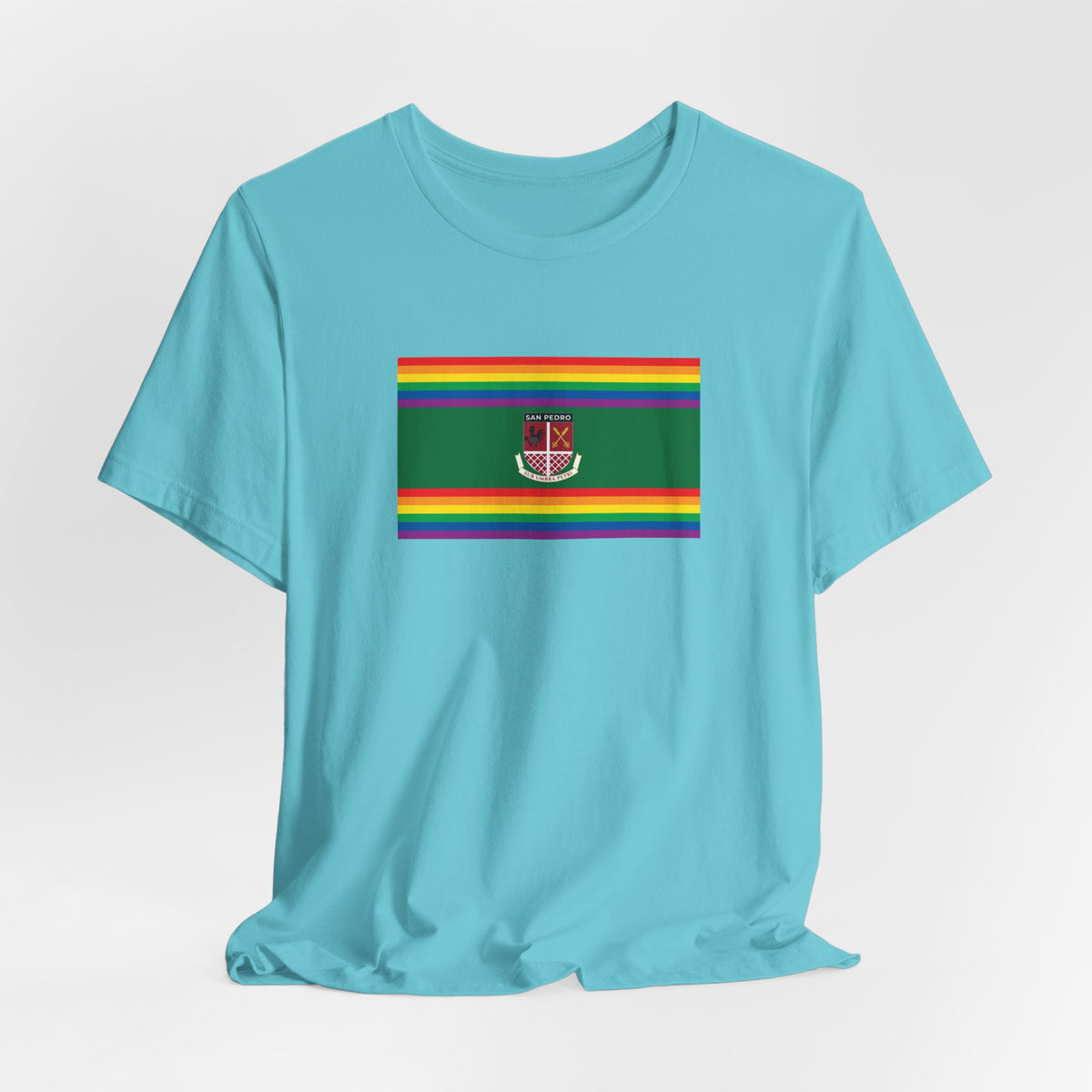 San Pedro, Belize Rainbow Pride Flag T-shirt, Several Color Options