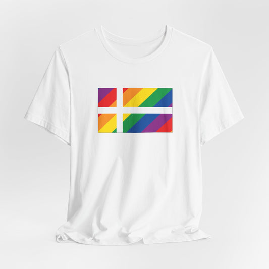 Denmark Rainbow Pride Flag T-shirt, Several Color Options