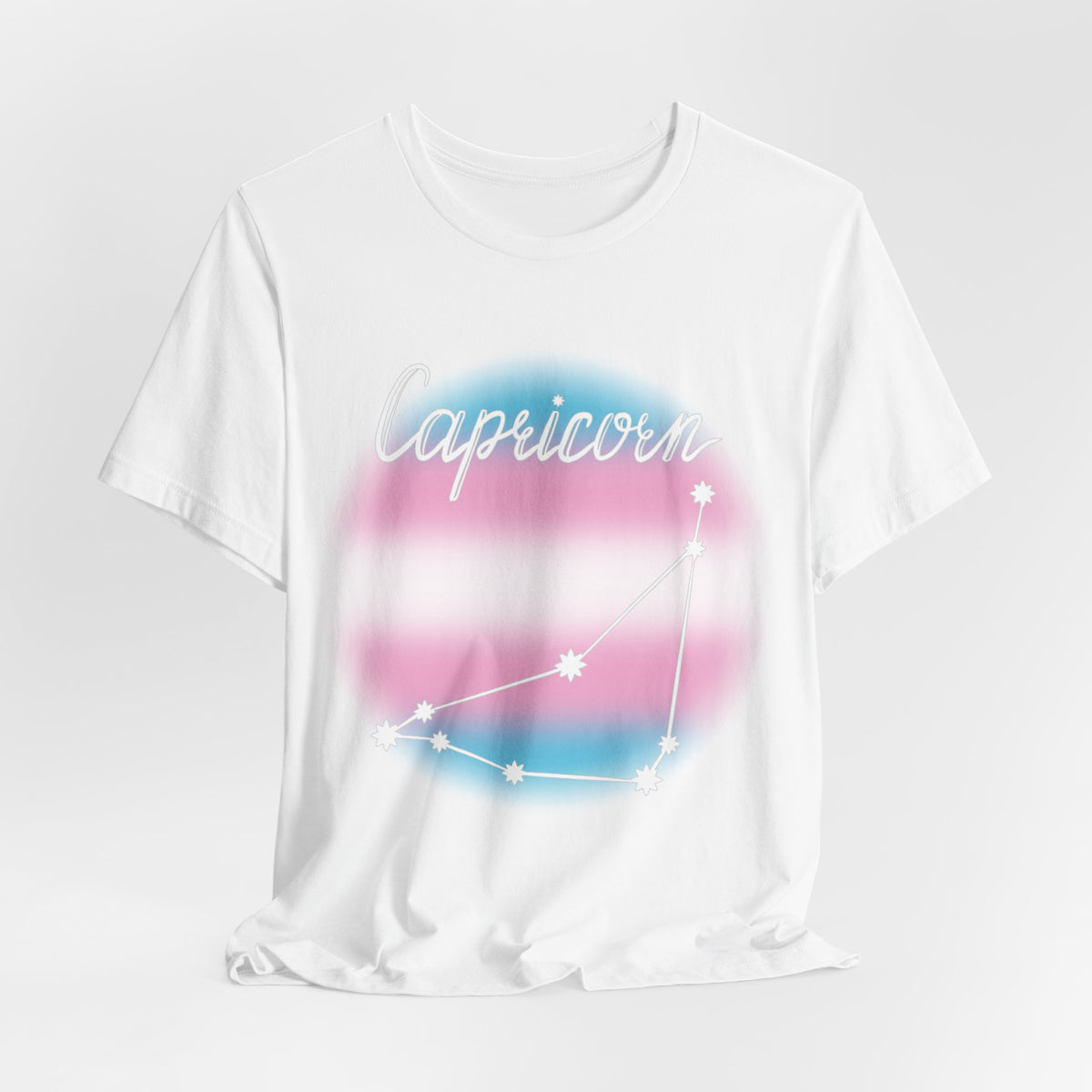 Capricorn Constellation T-shirt, Astrology, Transgender Pride Flag