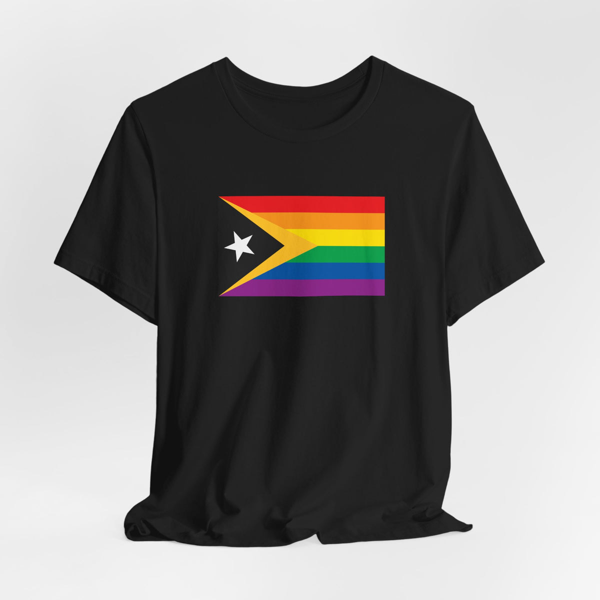 Timor-Leste Rainbow Pride Flag T-shirt, Several Color Options