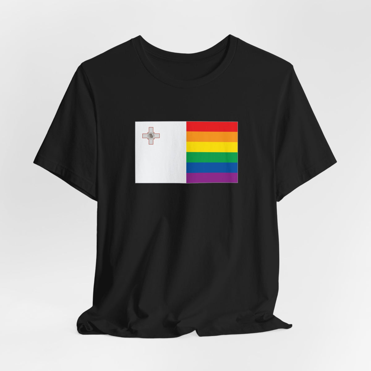 Malta Rainbow Pride Flag T-shirt, Several Color Options