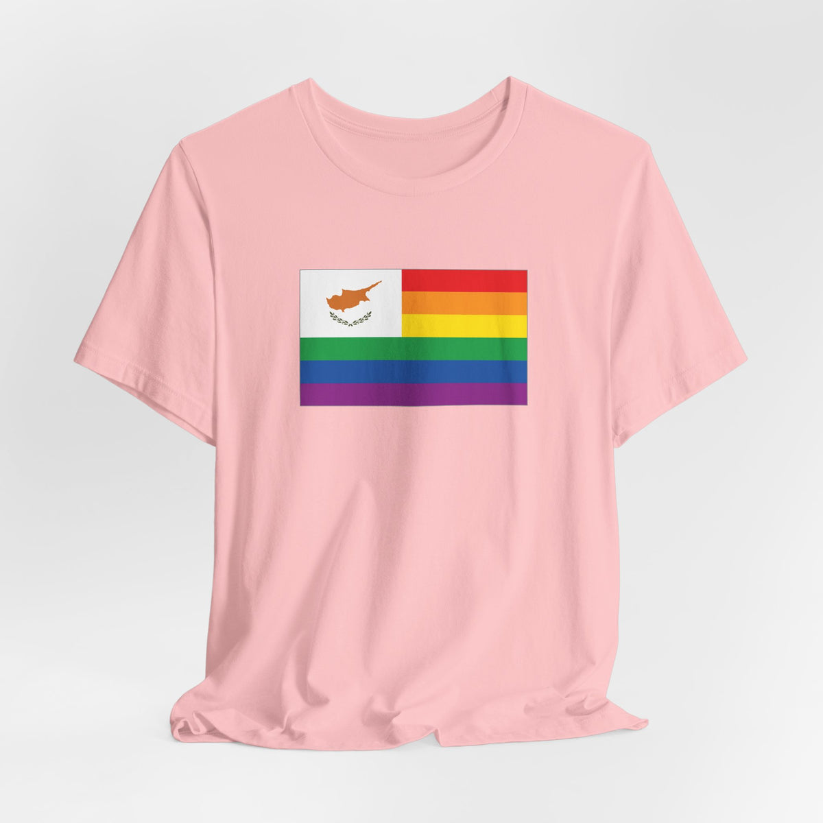 Cyprus Rainbow Pride Flag T-shirt, Several Color Options